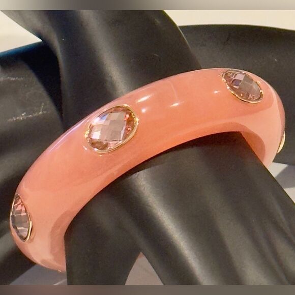 Thalia Sodi Pink Bangle Bracelet with Crystals - Picture 3 of 5